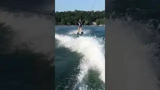 Gavin Waterskiing Dave's Cabin 2021
