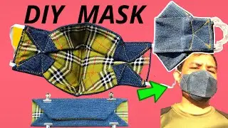 DIY Face Mask | Make Your Own Masks Easily From Jeans | Reuse Old Clothes | DIY Jeans
