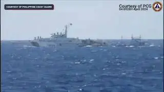 Chinese Coast Guard vessels threaten Filipino fishermen near Rozul Reef