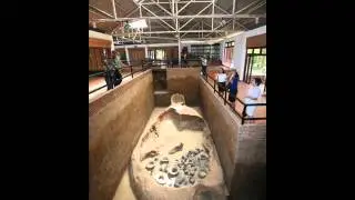 Conservation of archaeological excavation pit in site museum, Kiln no.61. / เตาหมายเลข๖๑