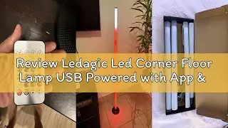 Review Ledagic Led Corner Floor Lamp USB Powered with App & Remote Control, IC+RGBW Color Changing L
