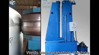 Steel tank cylinder circular welds seam planishing machine for welds smoothing from Trancar