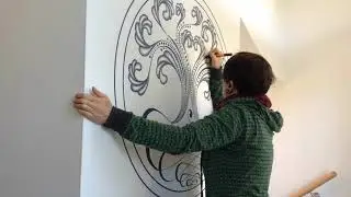 Mandala mural Tree Of Life by AKO Art (Alba Knobel)