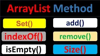 #ArrayListMethod    ArrayList Method use in java  by prince kumar