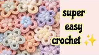 Super easy crochet flower ✨️