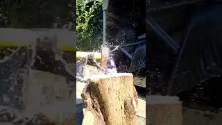Out of date can of water exploding #water #can #explode #axe