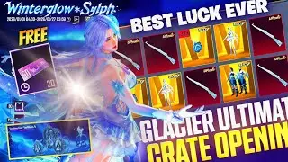 BGMI New Ultimate Crate Opening 🎁 | Winterglow Sylph Set ❄️ | Glacier Kar98 🔥 | UC Voucher Luck 😱