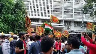 Joy Bangla protest today at College Street, Kolkata against Partition of West Bengal @xyzjakakakaka