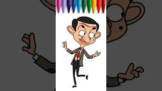 How to draw Mr. Bean for kids - DrawColor #mrbean #kidsdrawing