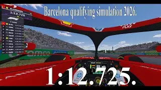 F1 2026 Barcelona qualifying simulation - 1:12.725.