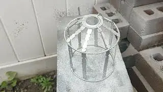 Bird cage solar light #trashtotreasure #lampshades #repurpose #reuse  #recycleideas #dollartree