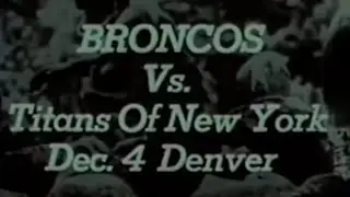 1960 Week 13 New York Titans @ Denver Broncos - highlights