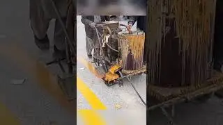 amazing# Road line marking machine # shorts line painting# road marking yellow line#