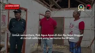 Rumah Agus nyaris ambruk Memo Hermawan Dewan Provinsi bersama Yudha Legislator Garut berikan bantuan
