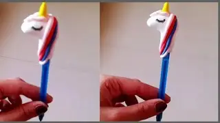 Unicorn pen topper | super clay unicorn pencil topper | air dry clay | unicorn pencil | diy crafts