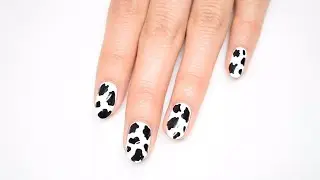 Cow Print DIY Nail Art