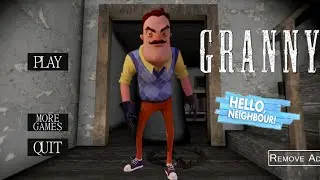 جراني تحولت لي الجار النفسيه 😱😰 الهروب من الباب ‼️Granny is Hello Neighbor #granny 