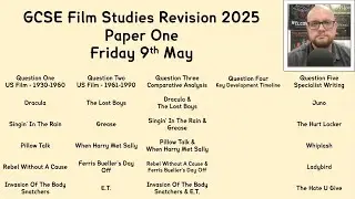 GCSE Film Studies Paper One Revision 2025