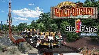 Georgia GoldRusher **NEW FOR 2025** RETHEMED Ultrasurf Coaster!- Six Flags Over Georgia, Atlanta, GA