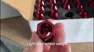 vedio SSTI Red Titanium Lug Nuts M14x1.5 Open End Lug Nuts