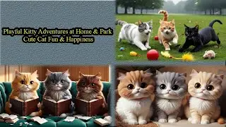 🐾 Playful Kitty Adventures at Home & Park! 🏡🌳 | Cute Cat Fun & Happiness 😸💫#cat #viralvideo