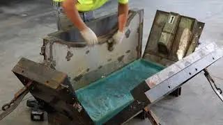 60&Prime; Bottom Block, assembling the form for pouring.