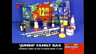 Advert 2001 The Warehouse Fireworks TV2 NZ VHS