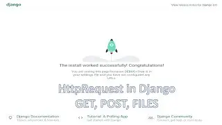 HttpRequest in Django [GET, POST, FILES]