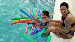 Making A Boat Out Of Pool Noodles Hampton Inn & Suites Indoor Pool Fun Aurora Illinois MyhouseTV