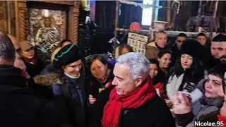 Călin Georgescu in Biserica din Buftea după semnarea controlului judiciar - 13 ianuarie 2026