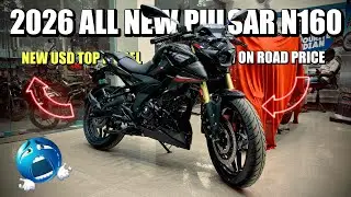 All New 2026 Bajaj Pulsar N160 USD Top Model ❤️| Brooklyn Black Colour 😍 Updated Model or Not? 🤔