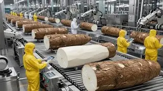 Inside The Factory: United States Giant Cassava Flour Process (Full Process)