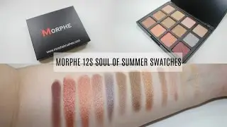 MORPHE SOUL OF SUMMER PALETTE SWATCHES