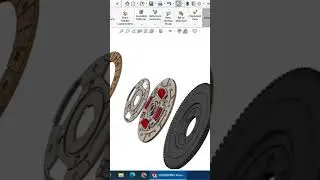 Clutch Plate Assembly Design in Solidworks|#solidworkstutorial #assembly#3ddesign #shorts #caddesign