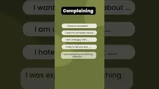 How to complain in english