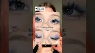 Blue xiao hong shu inspired makeup look #makeup #makeupinspo #bluemakeup #xiaohongshu
