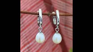 PURE PEARL SILVER DAINTY DANGLER EARRINGS IN STERLING SILVER (OJE0338)
