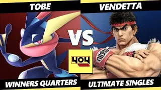 4o4 Weekly 77 - Tobe (Greninja) Vs. Vendetta (Ryu) Smash Ultimate - SSBU