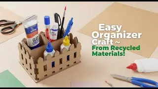 Easy Organizer Craft from Recycled Materials ♻️ | DIY Cardboard Box Ideas for Home Storage