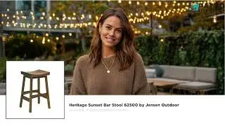 Jensen Outdoor Heritage Sunset Bar Stool 62500 | Classic Bar Stool with Luxe Finish