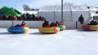 Bumper cars on ice at  Quebec Winter Carnival #QuebecRegion #OuiSkiQuebec
