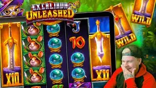 **NEW** Online Slot Excalibur Unleashed Pays A Big Win! - @FruitySlots  #1 online slots community!