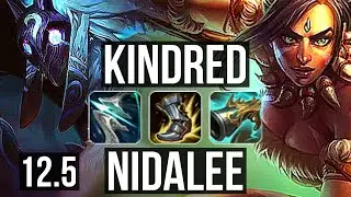 KINDRED vs NIDA (JNG) | 12/0/6, Quadra, Legendary, 400+ games | KR Master | 12.5