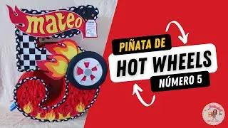 🚗❤️ Piñata NÚMERO de HOTWHEELS 🪅🎉 : ARMADO y DECORADO | AndreLuP Piñatas Y Más