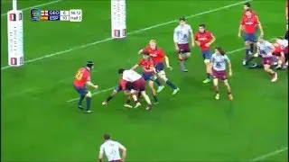 Ike Irusta chopping tackles vs Georgia U18 2019