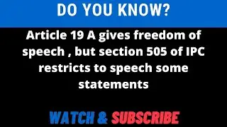 IPC 505 Restrictions on Freedom of Speech & Expression