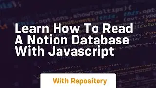 Learn how to read a notion database with javascript