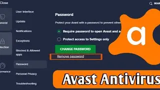 Avast antivirus me password kaise Remove kare || How to remove password in Avast Antivirus