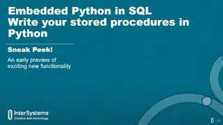 Embedding Python in SQL: Write Your Stored Procedures in Python