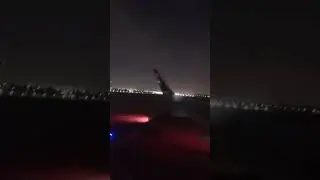 لحظة صعود الطائرة من مطار القاهرة الدولى